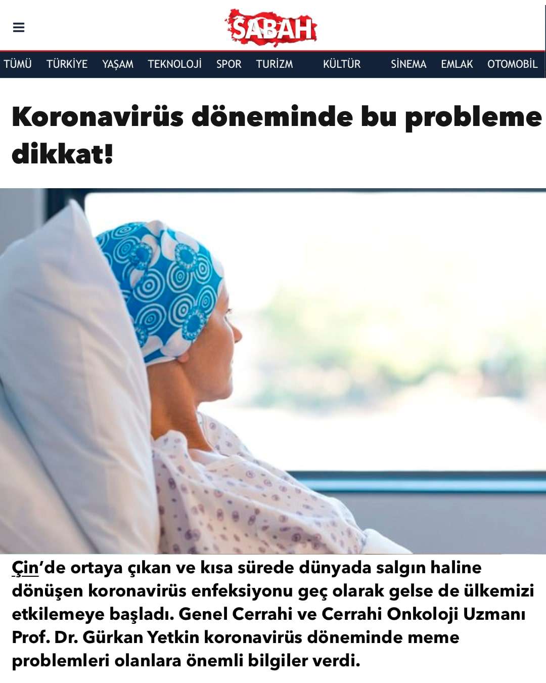 Sabah - Prof. Dr. Gürkan Yetkin