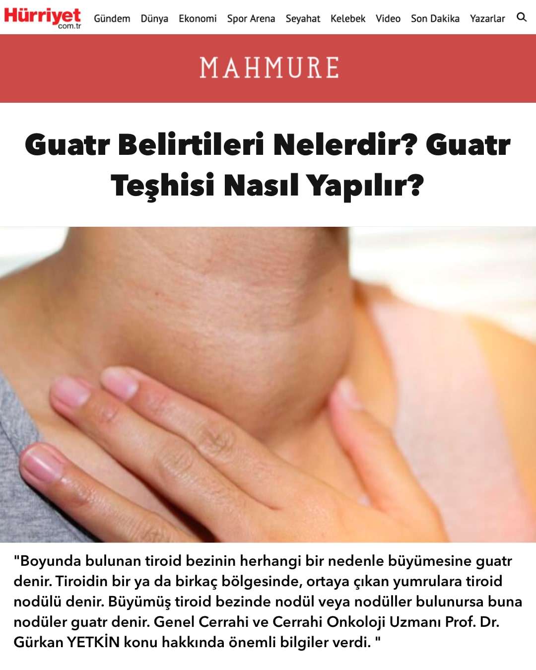 Hürriyet - Prof. Dr. Gürkan Yetkin