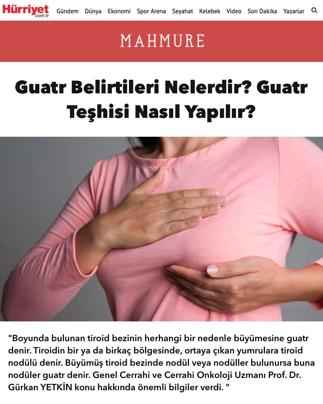 Hürriyet - Prof. Dr. Gürkan Yetkin