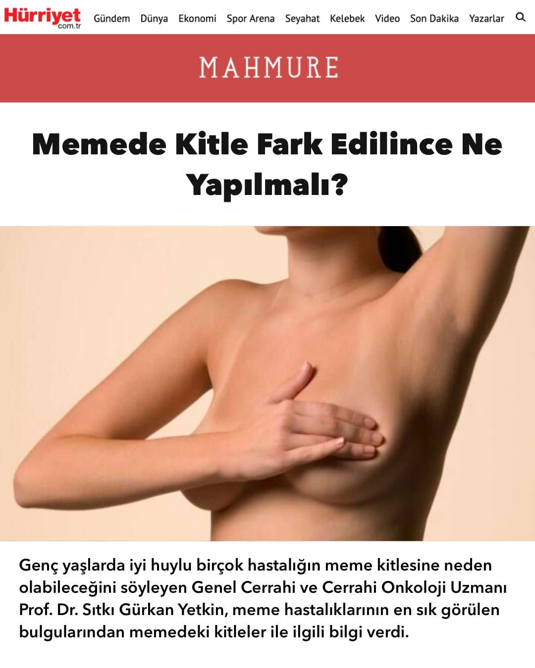 Memede Kitle Fark Edilince Ne Yapılmalı - Hürriyet